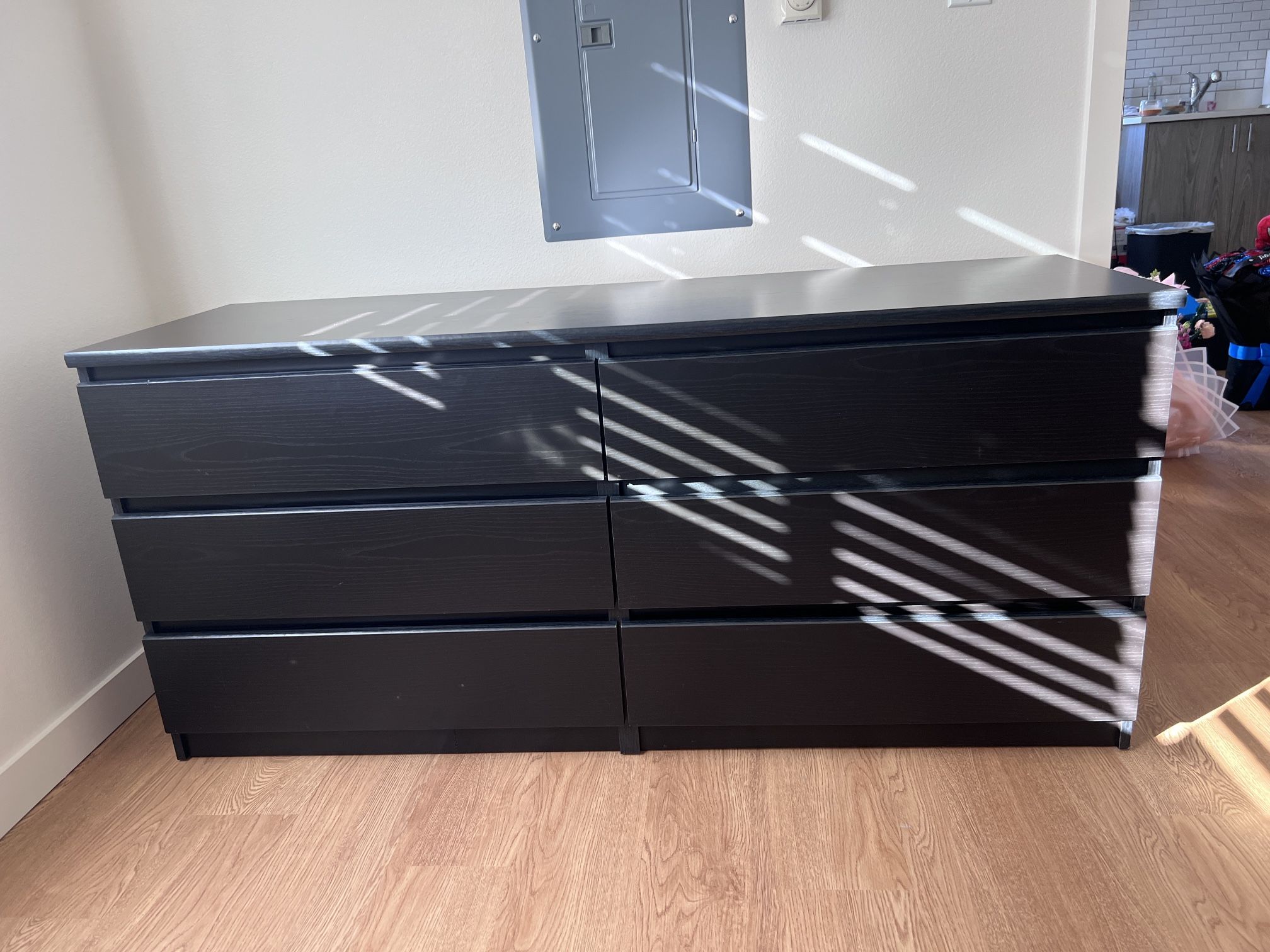 Black 6 Drawer Dresser
