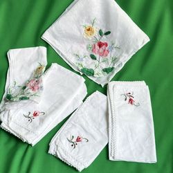 Floral Embroidered towels 7pcs
