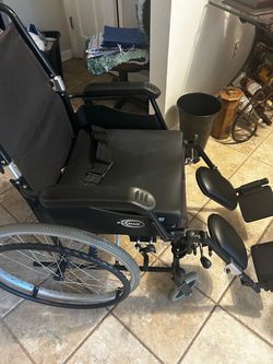 Wheelchair- Karman Ultra Lightweight 18” Seat Width Wheelchair w/ Cushion + Elevated Footrests