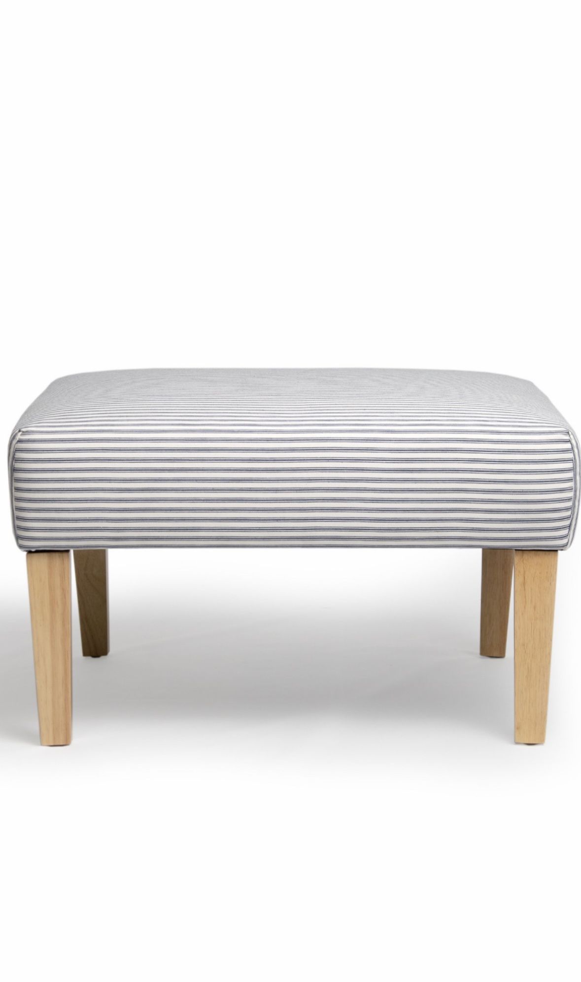 Coastal modern upholstered Ottoman (Perfect condition)