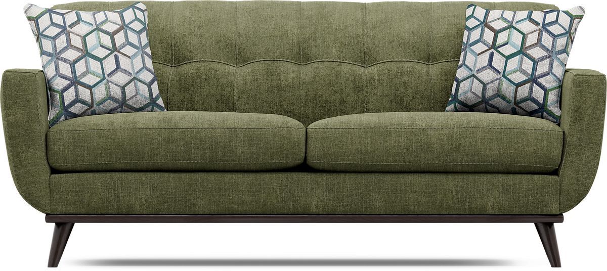 Green Sofa Love Seat Couch