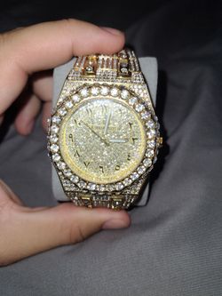 Royal Oak Style Iced Out Watch