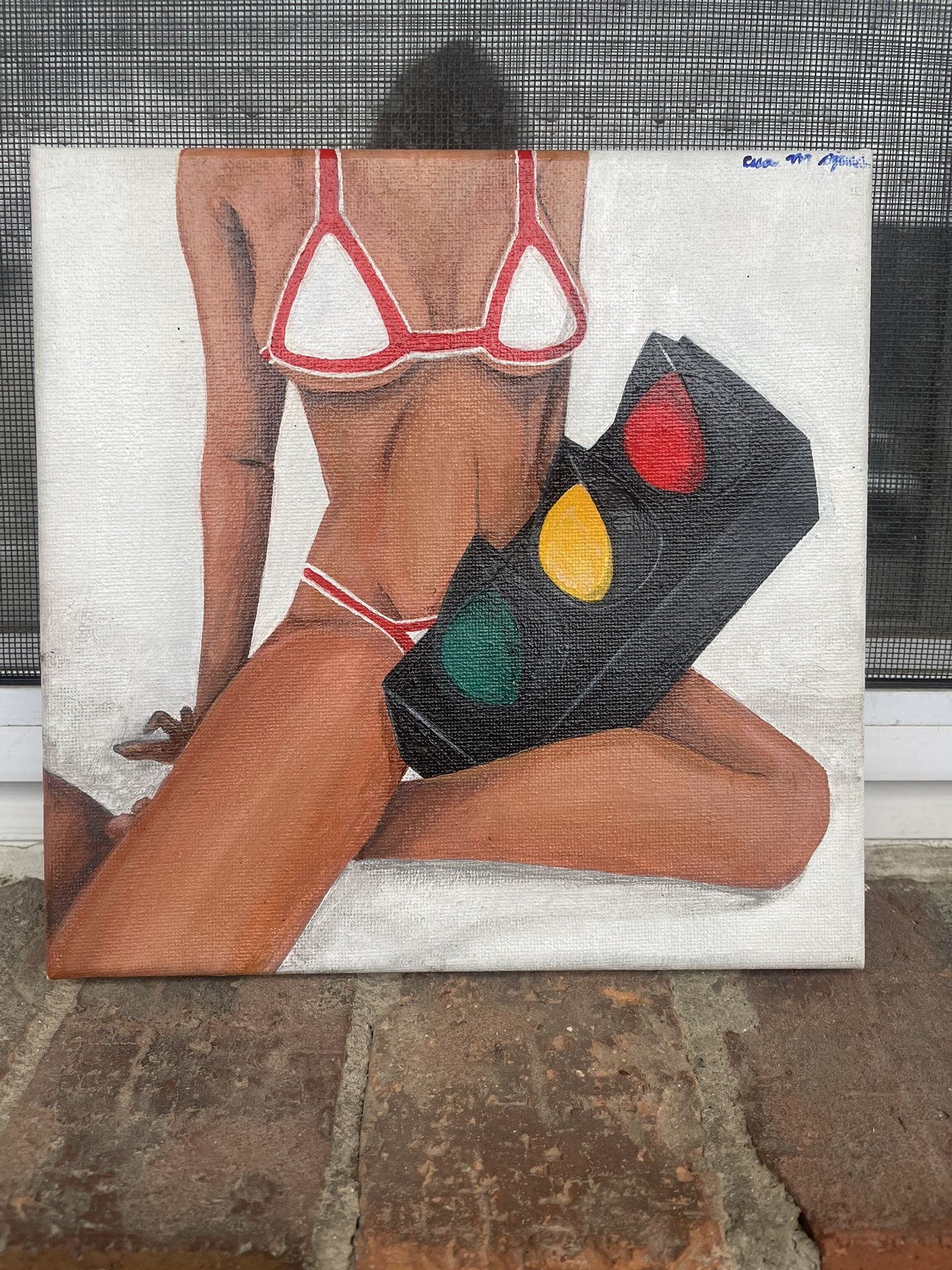 8x8 “Consent Is Sexy” Acrylic Painting