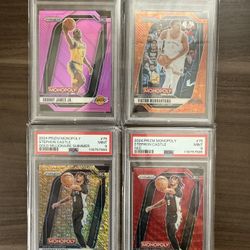 2024 - 25 Monopoly Prizm Bronny James Victor Wenbanyama Stephon Castle PSA 10 9