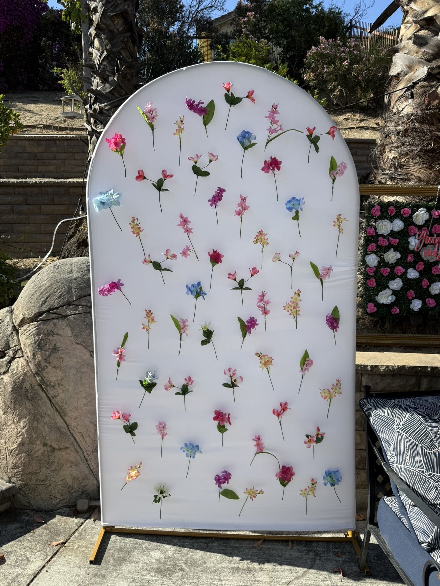 Floral Arch Backdrop Birthday, Graduation, Shower