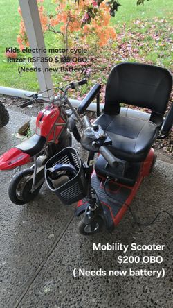 Mobility Scooter & Kids RAZOR Motorcycle
