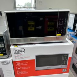 Black+decker 0.7 Cu Ft 700w Microwave Oven Stainless Steel Kitchen Appliance Horno Microonda Em720cug