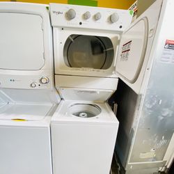 Whirlpool Washer And Dryer Stacked With Agitator 