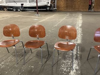 Mid Century Modern Piretti Stacking Wood Chairs