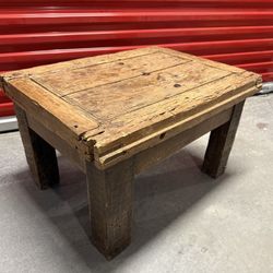 Antique Wood Side Table 