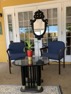 Table, 2x Chairs, and Mirror