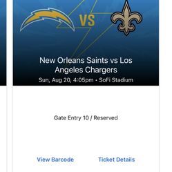 Raiders Chargers Tickets At Sofi for Sale in Long Beach, CA - OfferUp