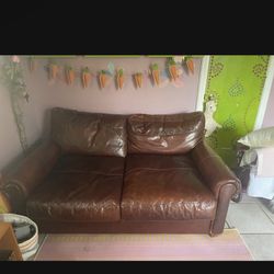 Real Italian Leather Couch 
