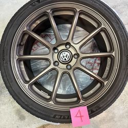 5x112 18x8.5 et 45 Superspeed RF03RR wheels satin bronze VWs R GTI
