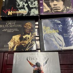 Vintage Lot Of 5 CD Blues&Rock Discs,Jimi Hendrix, Ray Charles,John Lee