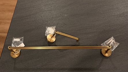 Anthropologie Bronze/Brass towel rack and toilet paper holder set