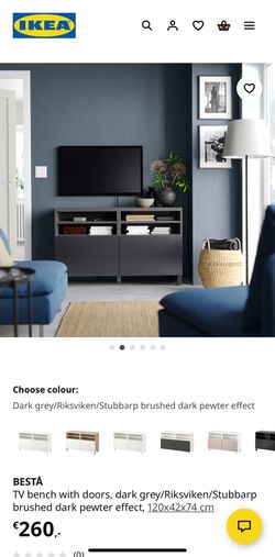 IKEA TV entertainment center with drawers-dark brown