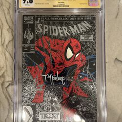 Spider-Man #1 CGC 9.8 Signed By Stan Lee & Todd McFarlane Silver Edition Comic Book