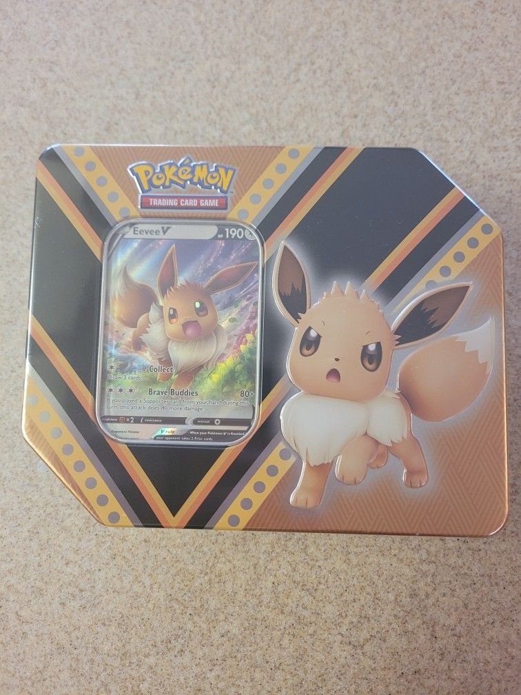 Pokemon Cards 5 Pack eevee Tin