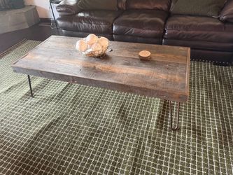 Reclaimed Wood Coffee Table with Hairpin Legs