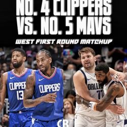 Clippers VS Mavericks (Game 1&2) 4 Seats