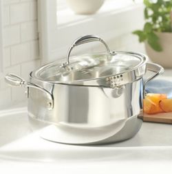 Princess House Cacerola de 4.5 qt. con tapa coladora