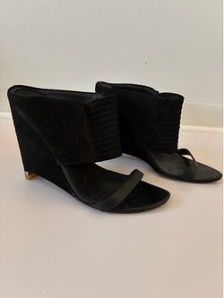 Alexander wang Eliza suede leather wedge mules size 38