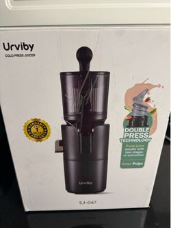 Cold Press Juicer, Double Press Technology Slow Masticating Juicer Machines, 5-Inch Feed Chute, High Juice Yield, Juice Extractor For Whole Fruits And