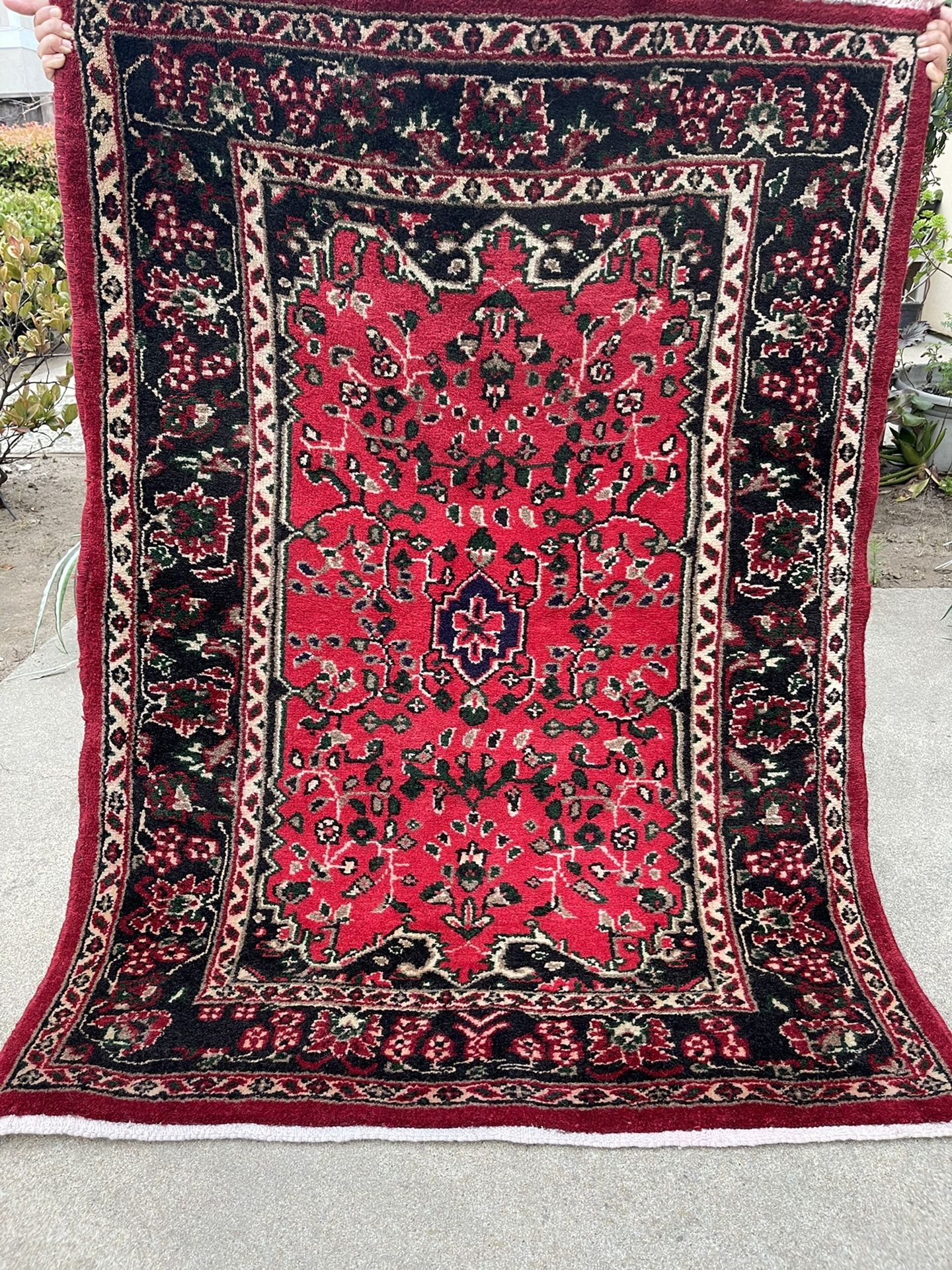 Vintage Hand-Knotted Persian Wool rug 
