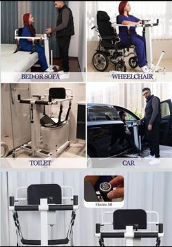 doudouX Electric Patient Lift Transfer Chair for Home Use, Portable Patient