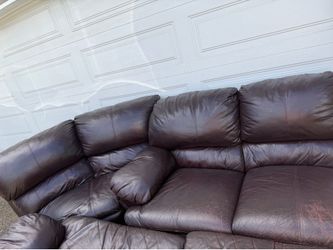 Leather sectional with sleeper sofa- Now FREE!
