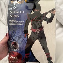 Halloween Costume For Boys Stealth Ninja Size Small 6-8