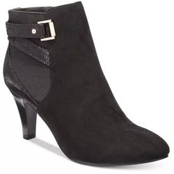 Karen Scott Majar Black High Heels Ankle Booties Women Size 6.5 