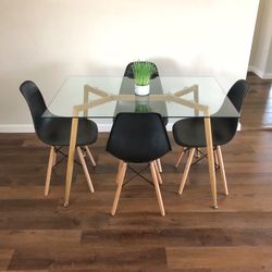 Modern Black Dining Room Set