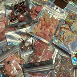 Resin Cabochons Flatbacks And Buttons Lot