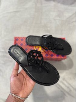 Black Sparkle Tory Burch sandals