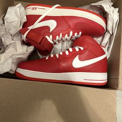 Red And White Air Force 1 Mid 