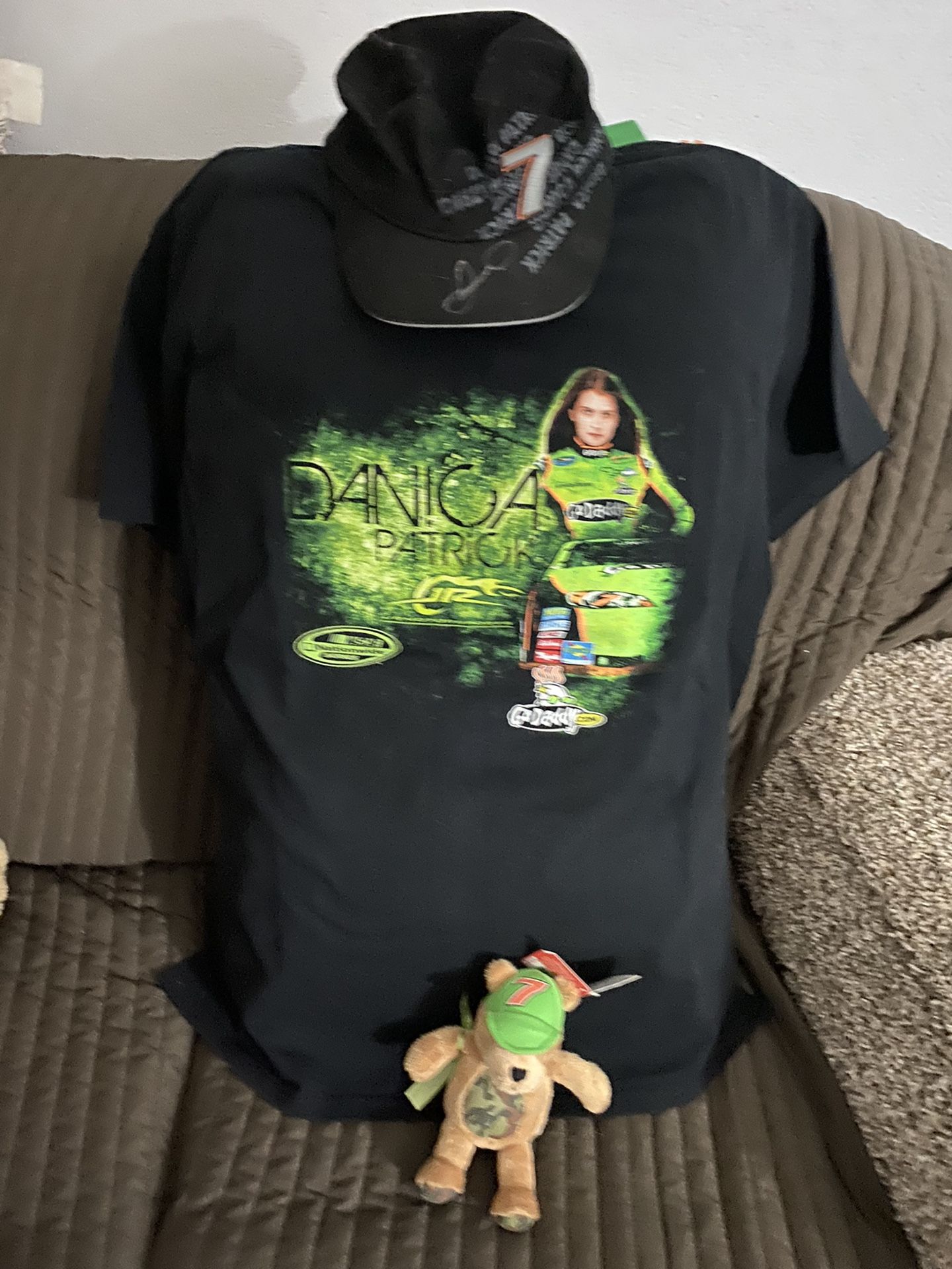 NASCAR: Danica Patrick Go Daddy Tshirt & Autographed Hat