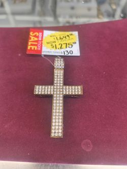 10ksolid gold pendant CZ stone 20.5 grams layaway available 10%