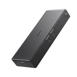 Anker 778 Thunderbolt Docking Station (12-in-1, Thunderbolt 4), 40 Gbps with Max 100W Charging for Laptop, Single 8K, Quad 4K Display, Ethernet, 6 USB