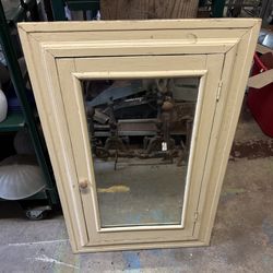 Vintage Wood Medicine Cabinet 