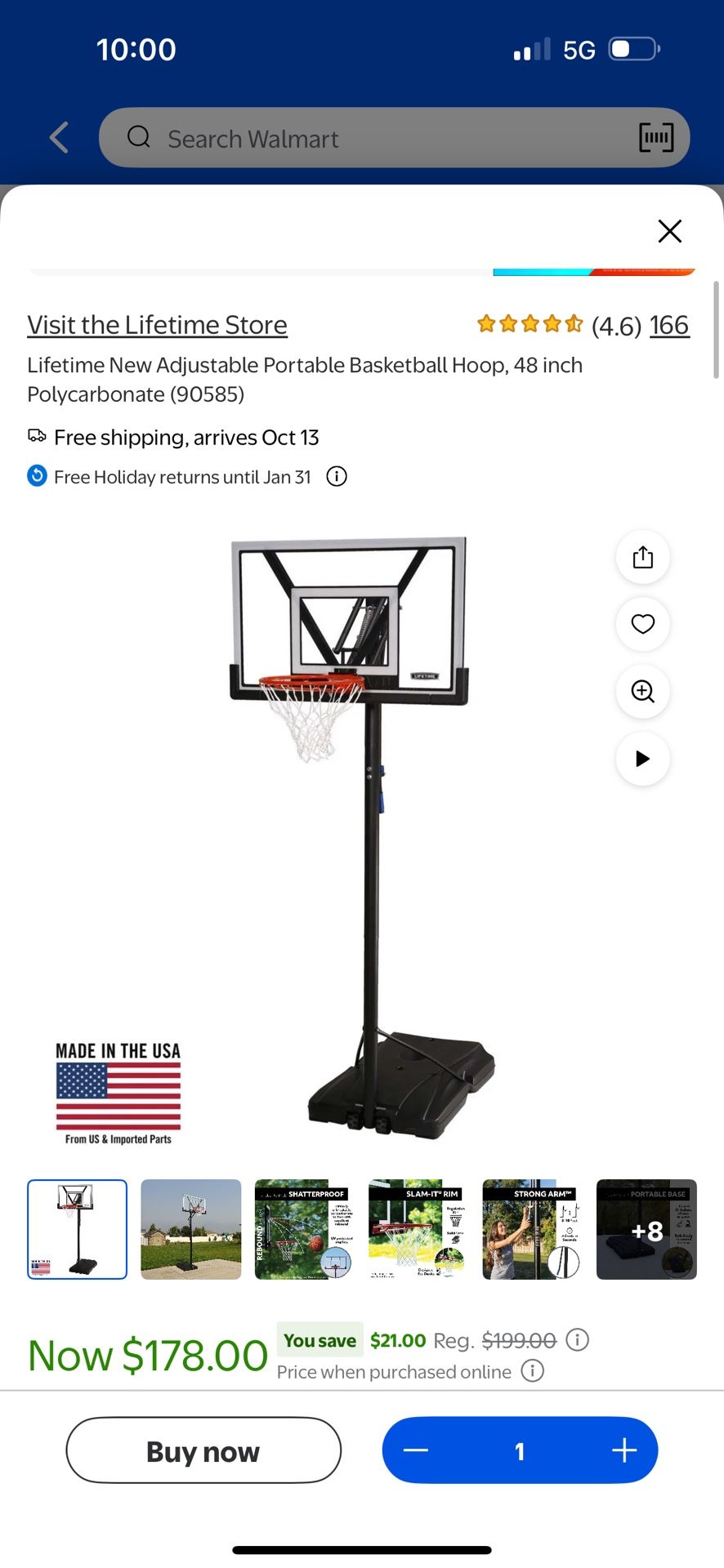 Lifetime Basketball Hoop Rim