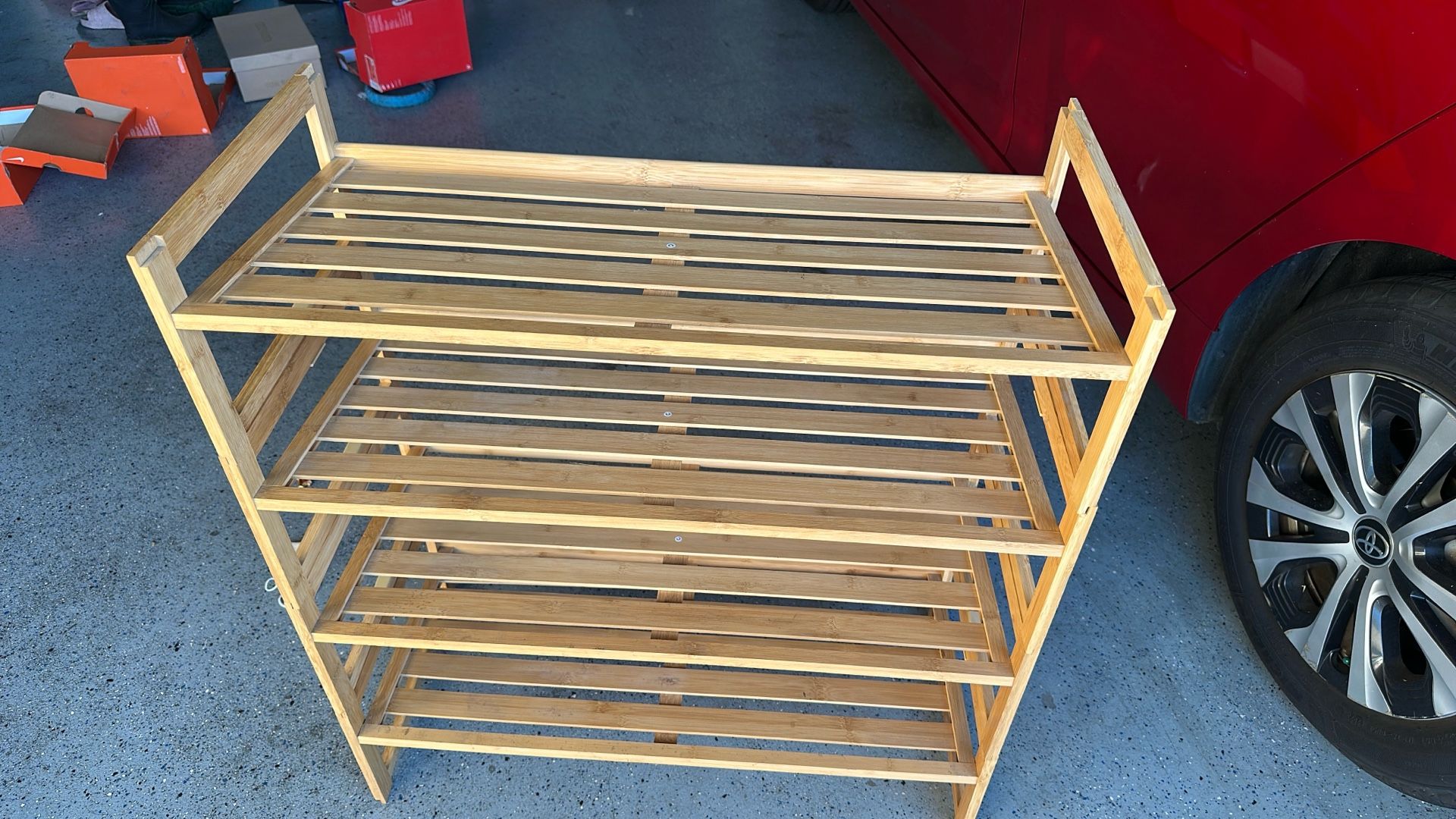 Sturdy Bamboo Shoe Rack β Gently Used! πΏπ