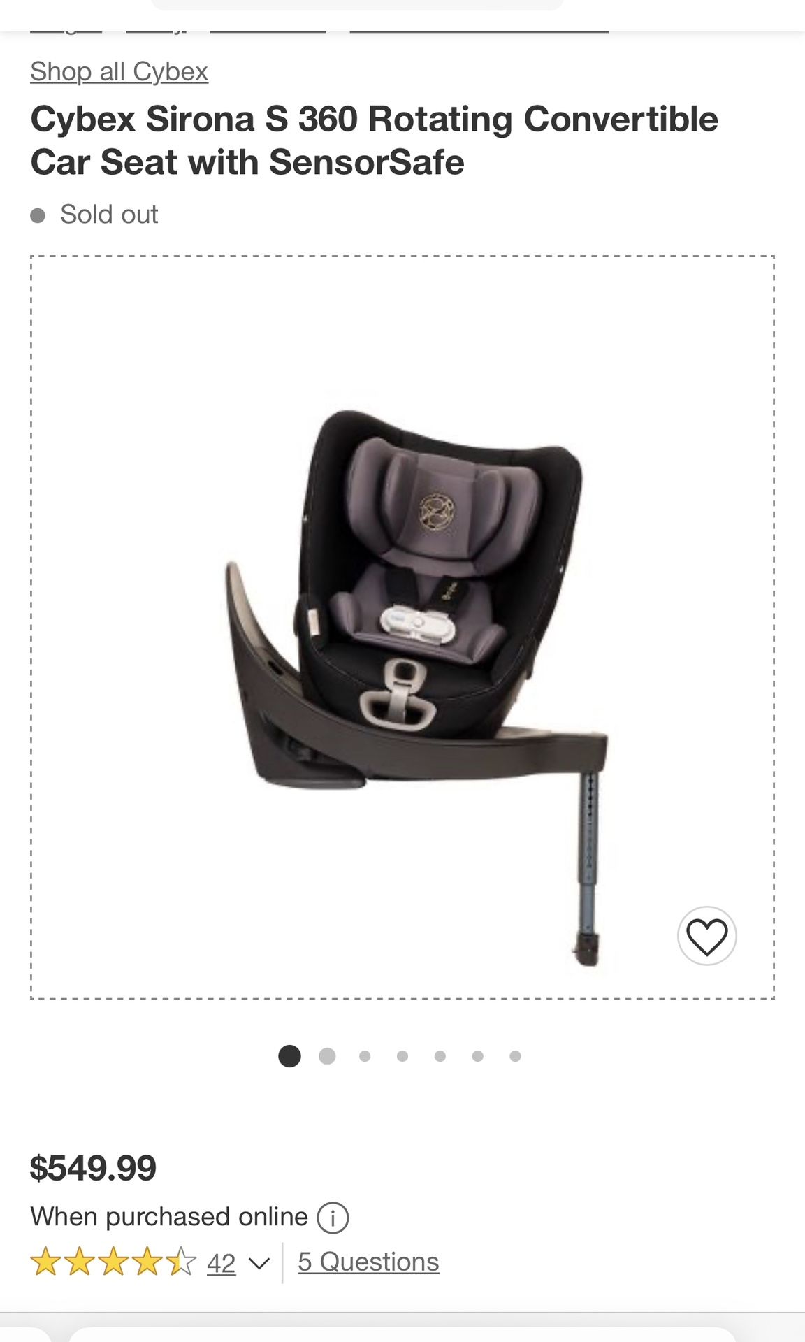 Cybex Gold Car Seat
