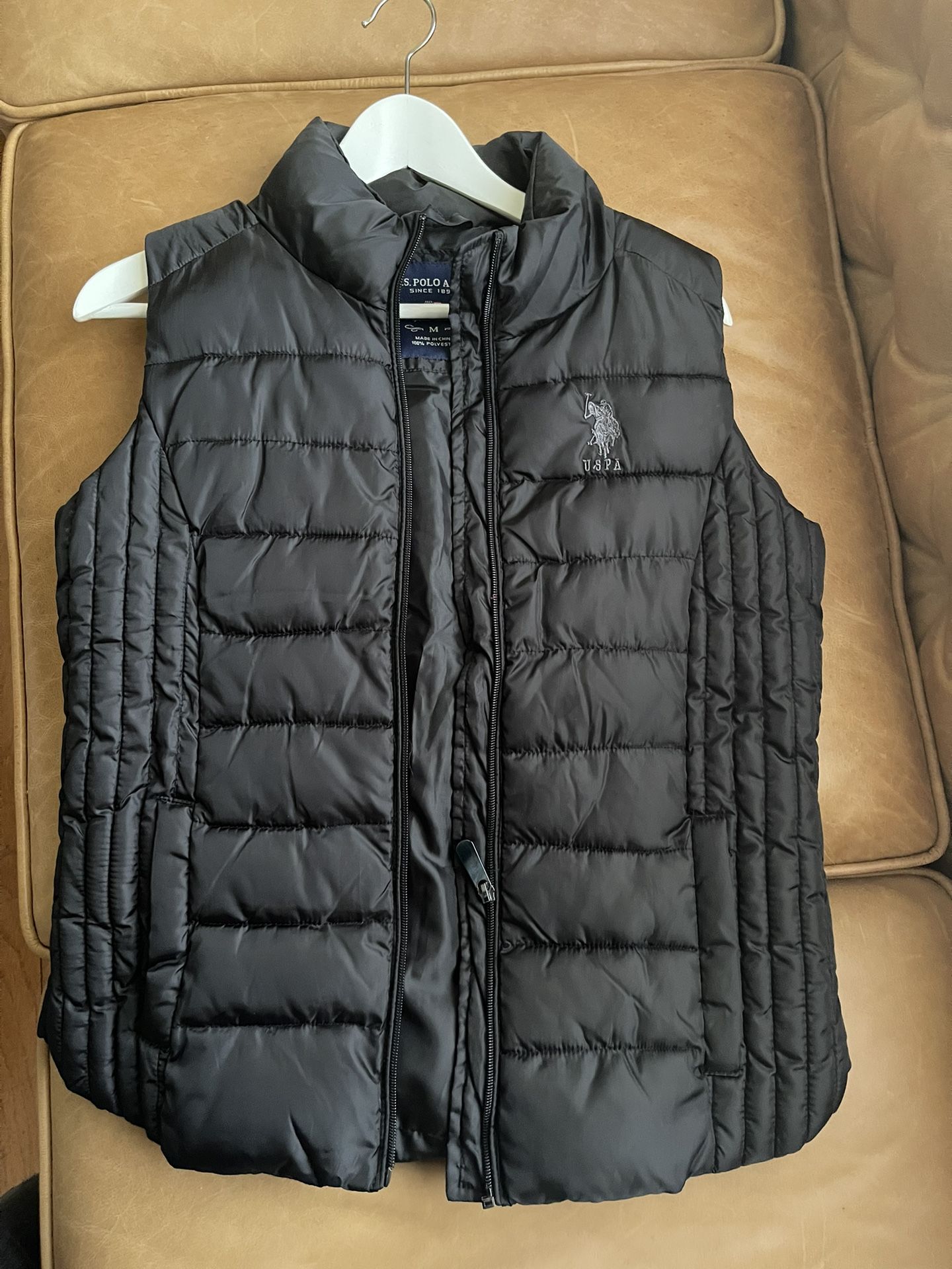 Black women's US Polo Assn. Puffer Vest Size: M 