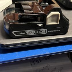 Metabo 18V battery 3.0 AH