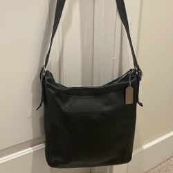 Coach Vintage Black Leather Crossbody Bag