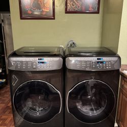 Set Lavadora Y Secadora Samsung Black Stainless Steel 