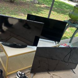 3 Televisions- TCL, Samsung, Element