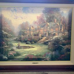 THOMAS KINKADE  FRAMED OIL ON CANVAS